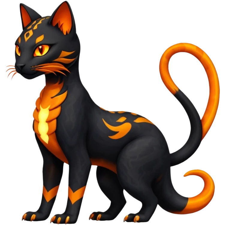 Salandit-Torracat-Bastet-Fakémon-hybrid-creature (full body)  emoji