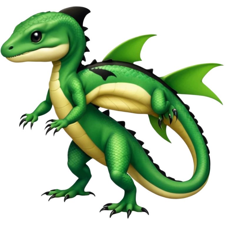 Orca-dragon-reptile-reptilian-lizard-skink-gecko-Digimon-hybrid full body, two legs, arms, tail emoji