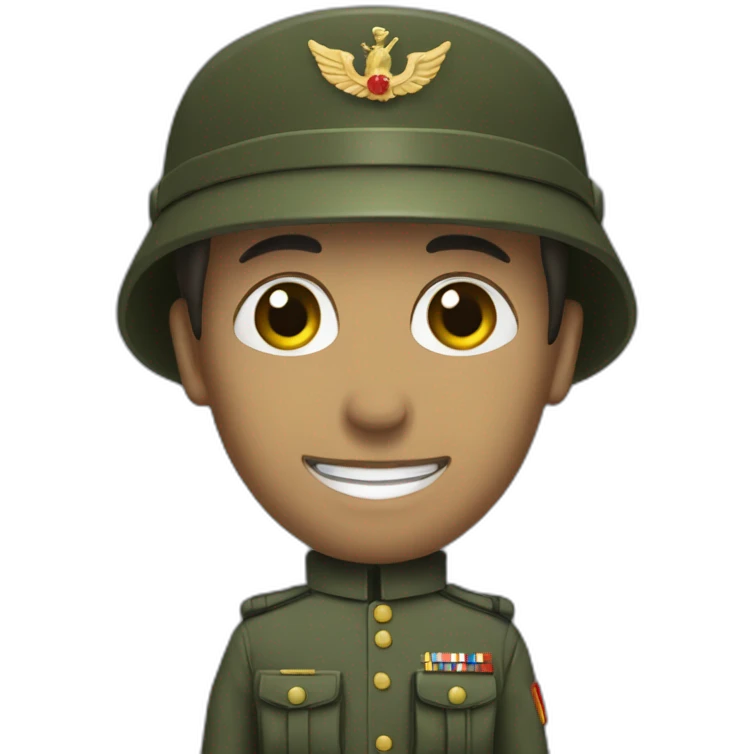 Militaire avec une serpillière  emoji