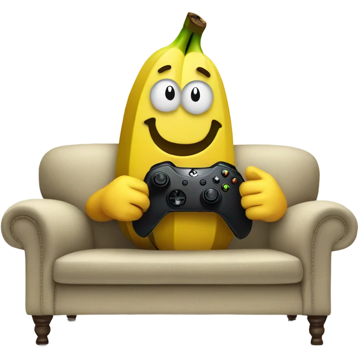 A banana playing xbox emoji