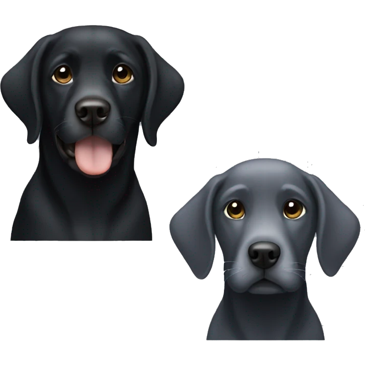 black lab with some grey hair dog emoji