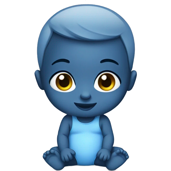 Blue baby emoji
