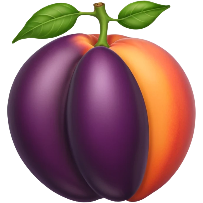 Aubergine qui frotte une pêche emoji