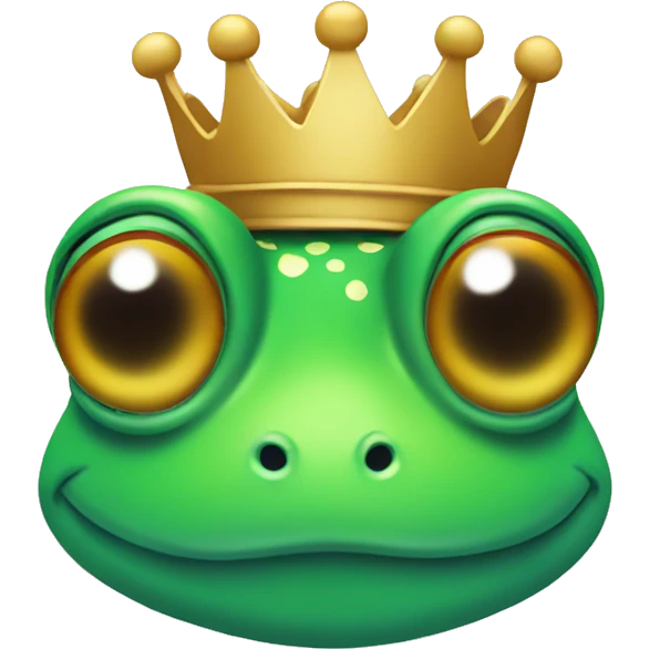 Frog with crown emoji