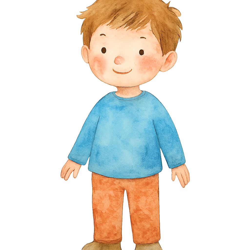 watercolor style kid emoji
