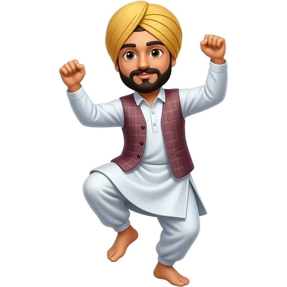 I need punjabi man dancing emoji that i can paste it in note instagram emoji