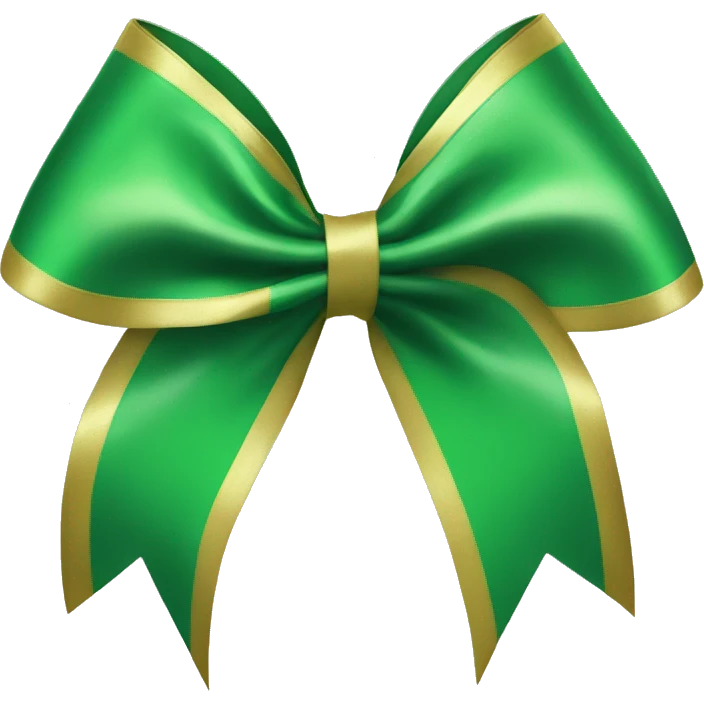 Green Cheerleading bow emoji