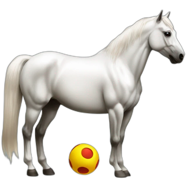 Horse with disc ball mirror texture  emoji