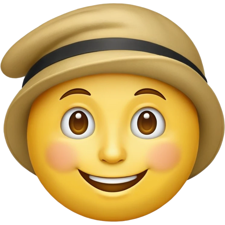 moon face emoji with hat emoji