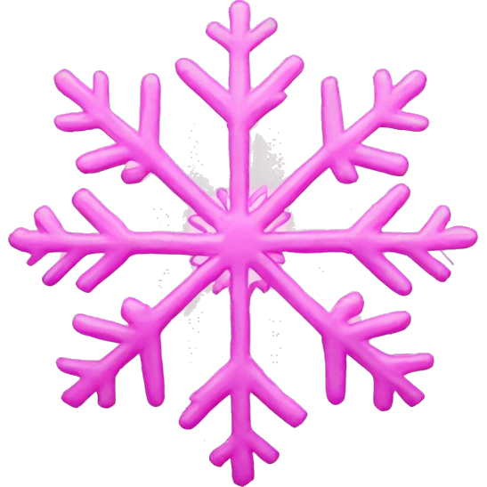 Pink snowflake emoji