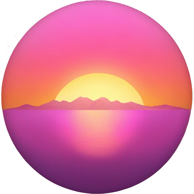 orange and pink sunset emoji