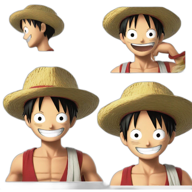 Luffy from one piece smilling emoji