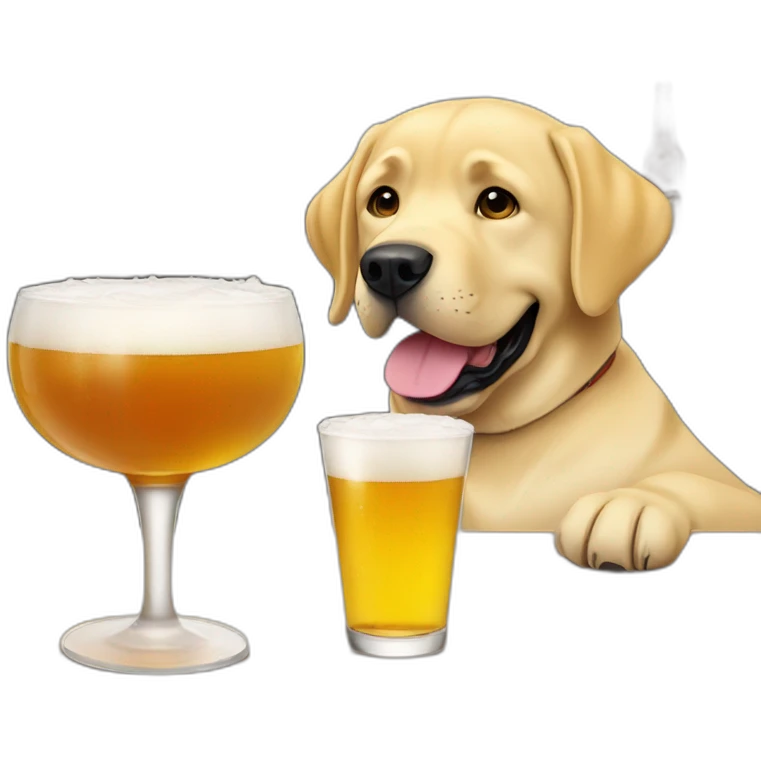 labrador beim bierpong emoji