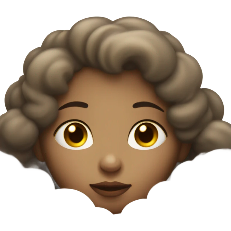 Girl dreaming on a cloud emoji