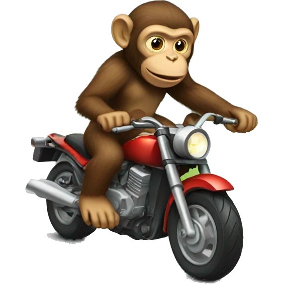 Monkey riding a motorcycle  emoji