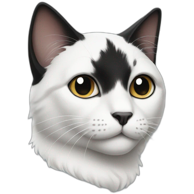 Black and white cat emoji