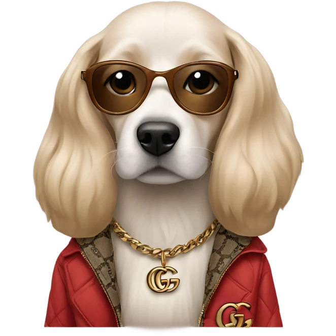Dog wearing Gucci  emoji