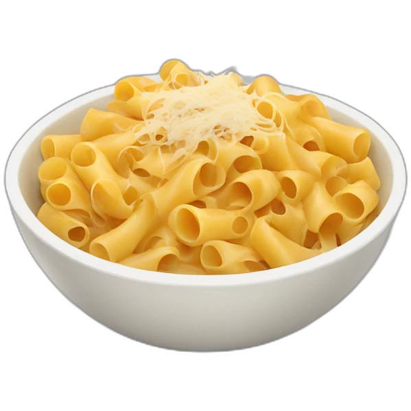 bowl of pasta with cheese emoji