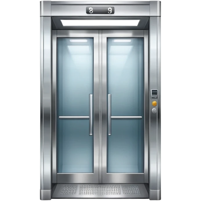 large modern elevator with open doors emoji