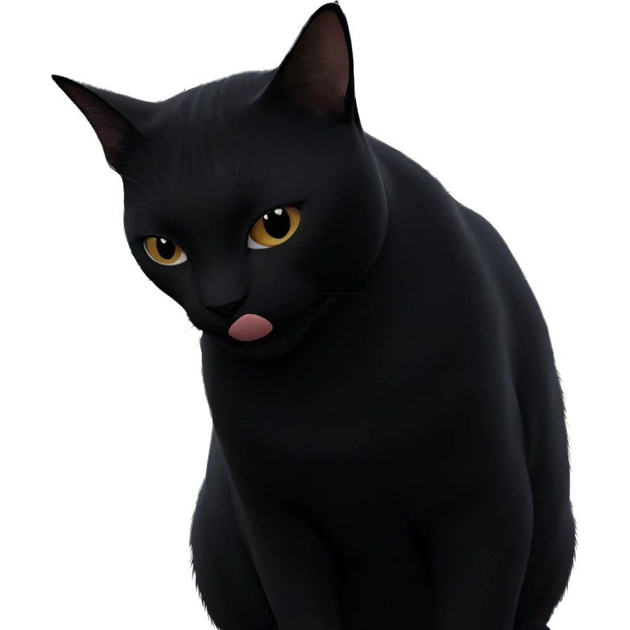 solitary cat in serene setting emoji