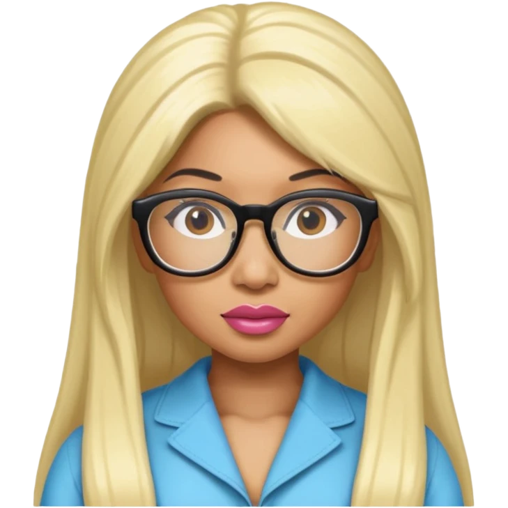 Rapper Nicki Minaj wear glasses emoji