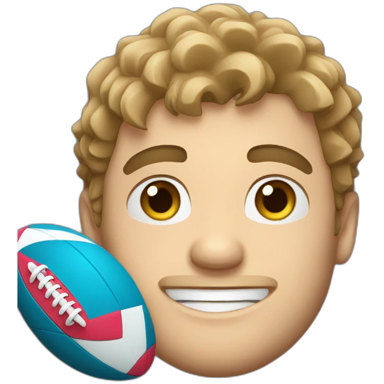 antoine dupont holding a rugby ball emoji
