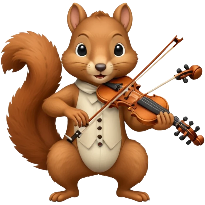 Squirrel playing violin emoji