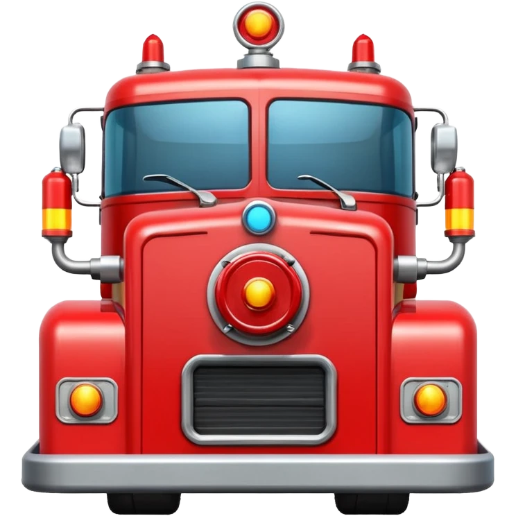 fire truck siren light emoji