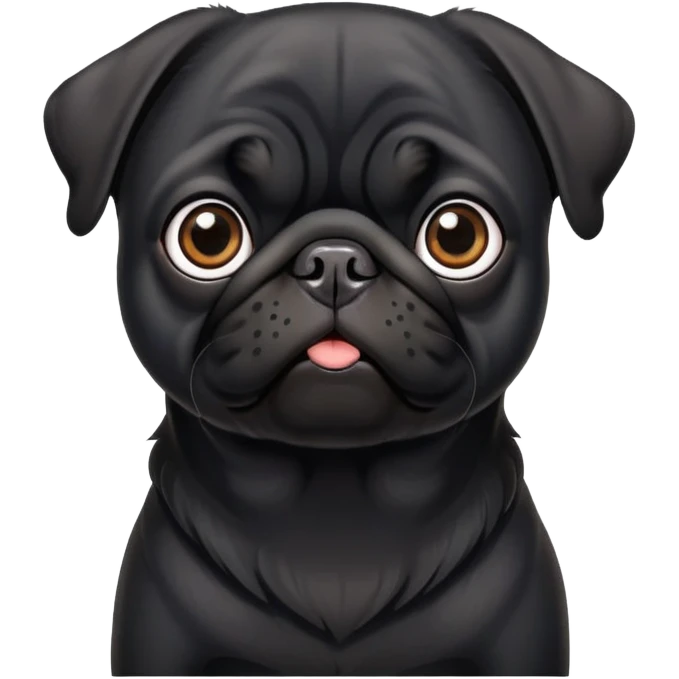 Black pug emoji
