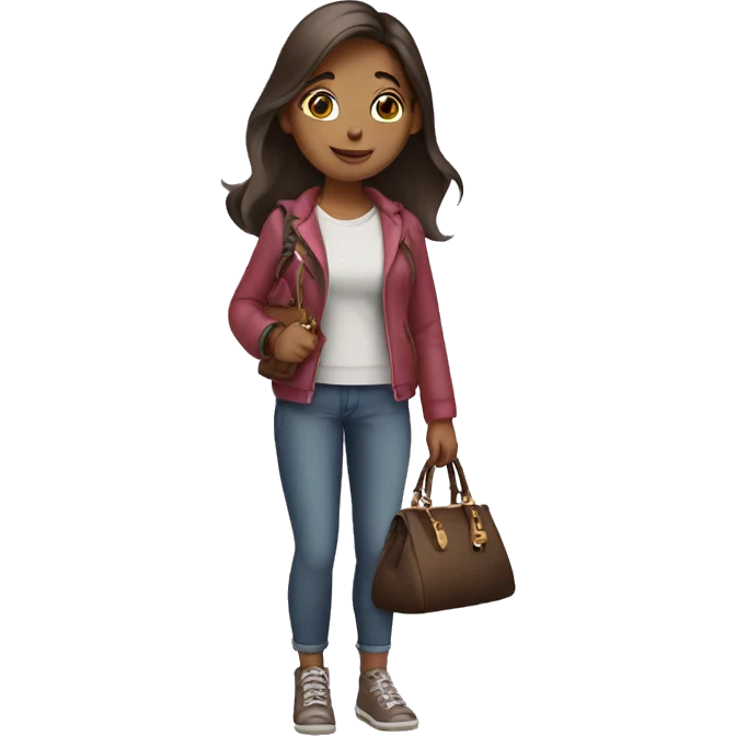 girl with purse in hand emoji