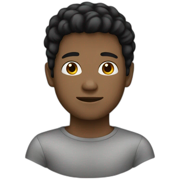 white man 25yo black hair no face emoji