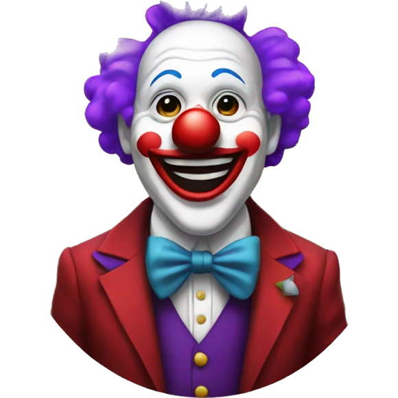 Clown in formal attire  emoji
