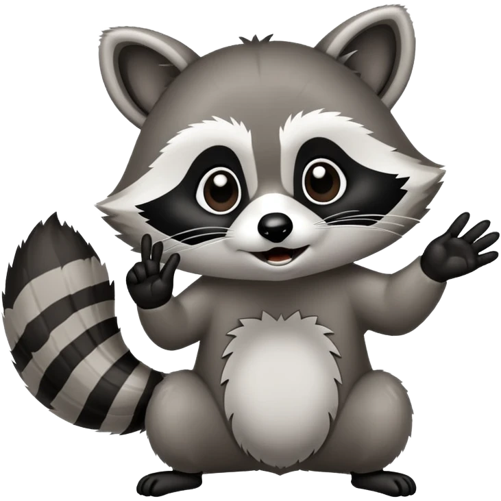 raccoon flipping off emoji
