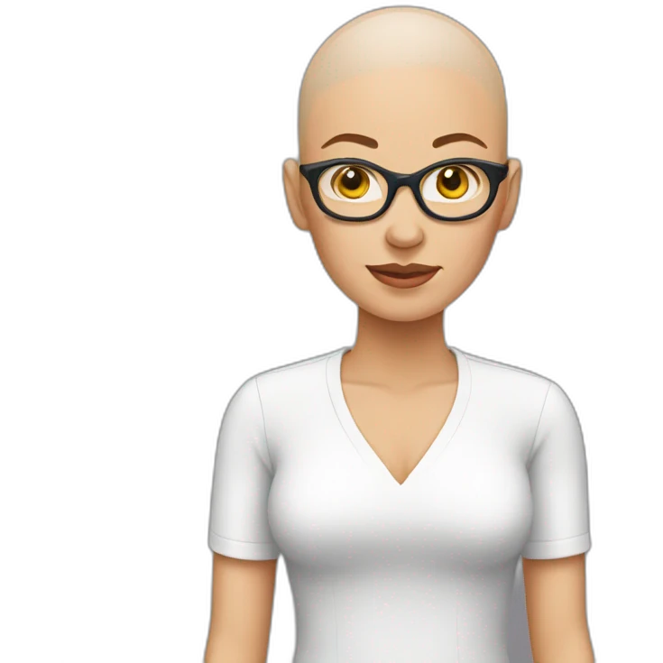 bald woman emoji