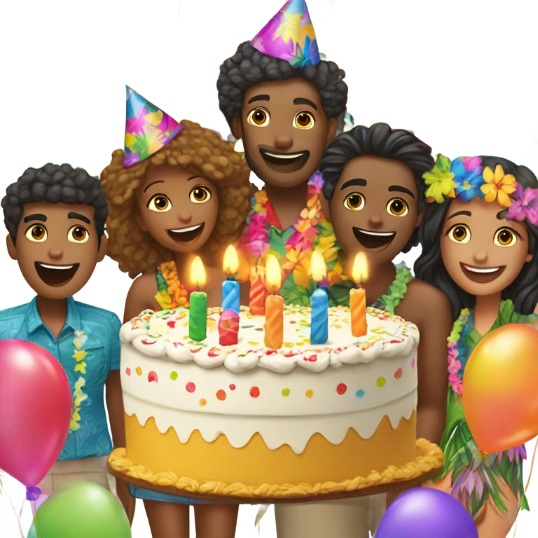 Birthday in Hawaii emoji