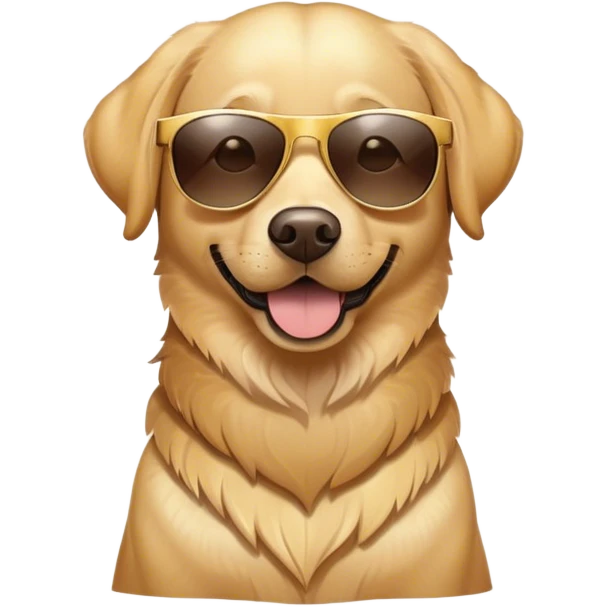 Labrador retriever with sunglasses  emoji