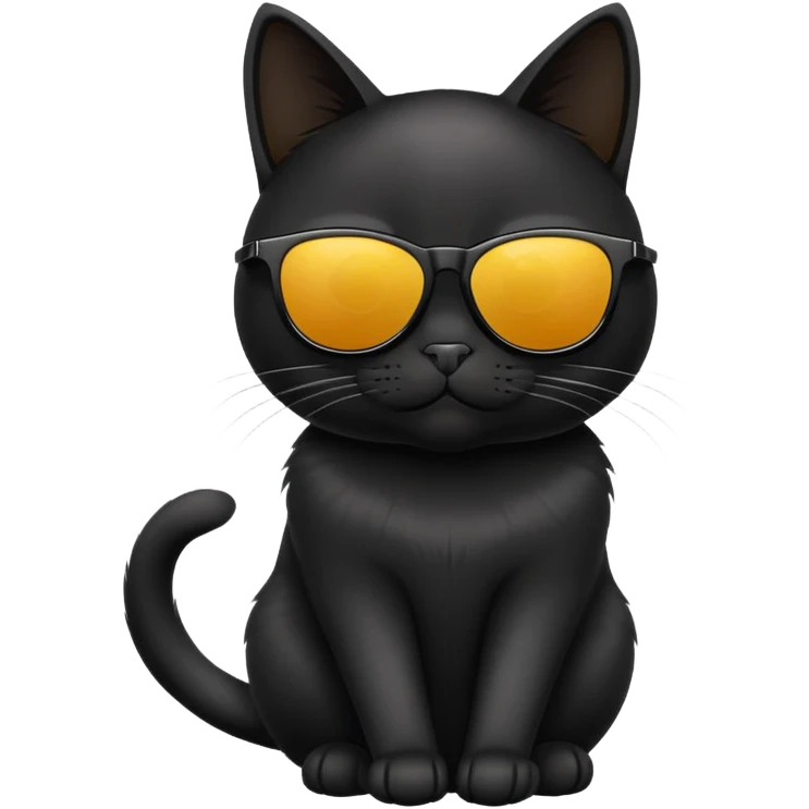 black cat wearing sunglasses emoji