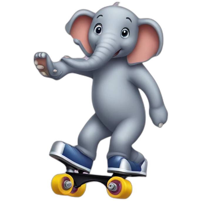 elephant roller skating emoji