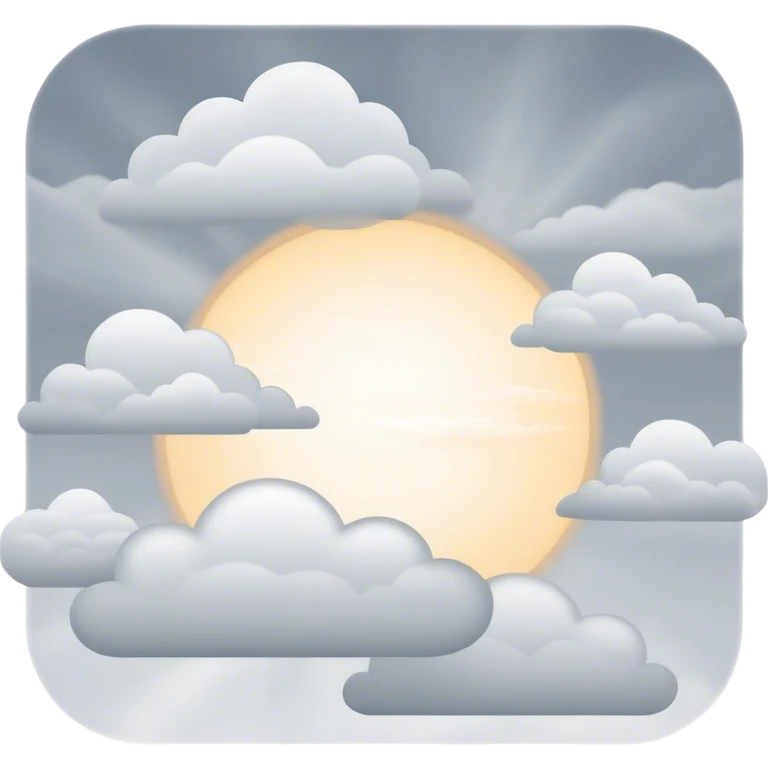 Cinematic Realistic Altostratus Emoji, Soft and gray, with mid-level clouds spreading evenly across the sky. The clouds create a smooth, overcast layer that dulls the sun’s light, giving the world a peaceful, muted tone. Soft glowing outline, capturing the essence of calm, muted skies and gentle transitions in an altostratus cloud! emoji