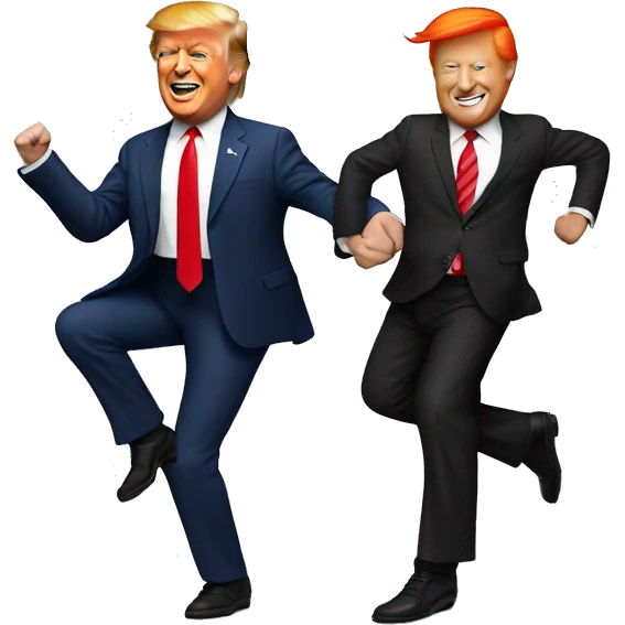 Donal Trump dancing with another redhead man emoji