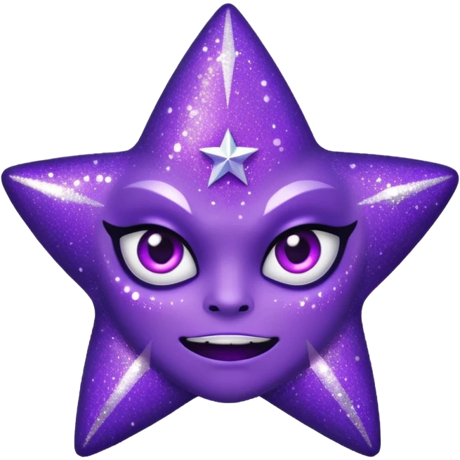 star demon purple glitter emoji