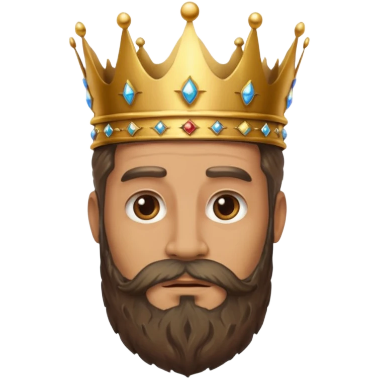 brown bearded king emoji