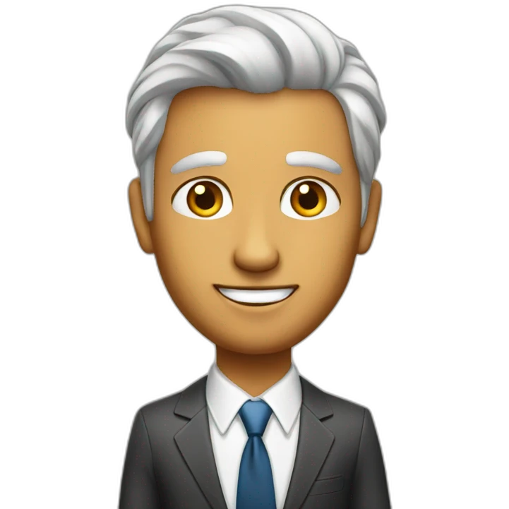 Businessman in fox look  emoji