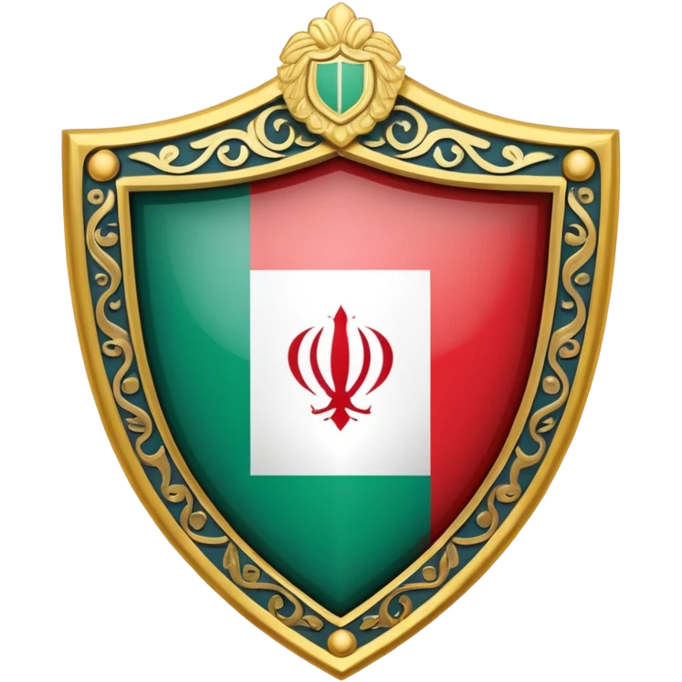 rectangular shield with the flag of Iran emoji