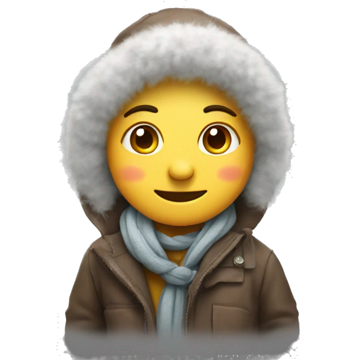 A cute test bese with winter clothes  emoji