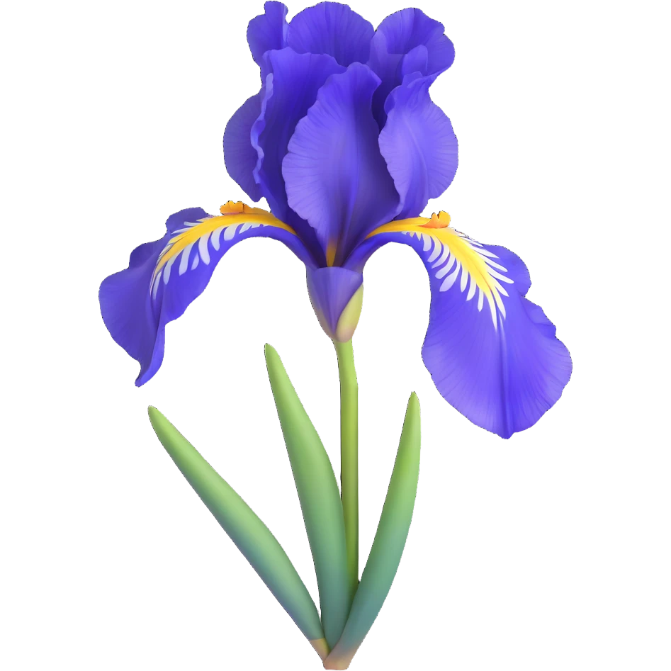 blue flag iris flower emoji
