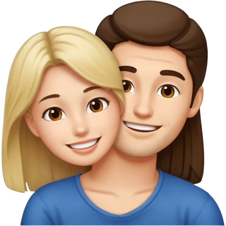 Girl sitting on man face emoji