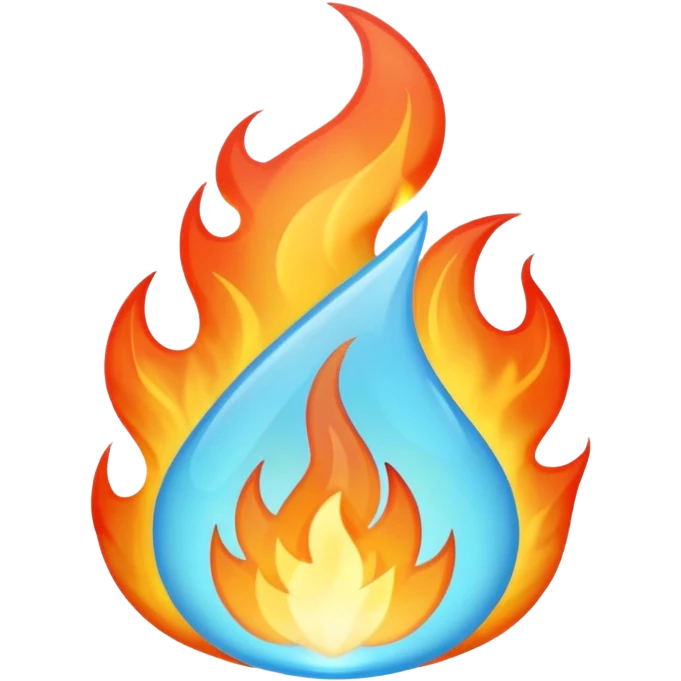 Light blue flames emoji