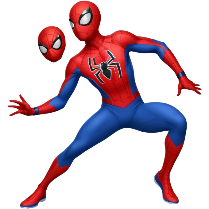 Spiderman playing cricket  emoji