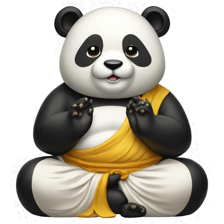 Panda prayer Buddha  emoji